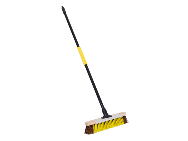 Heavy-duty Utility Broom with Metal Scraper 380mm 